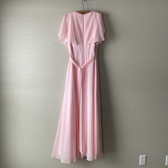 JJ’s House A-Line V-neck Floor-Length Chiffon Bridesmaid Dress - Picture 10 of 13